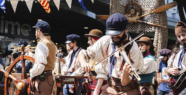 Group of people performing music