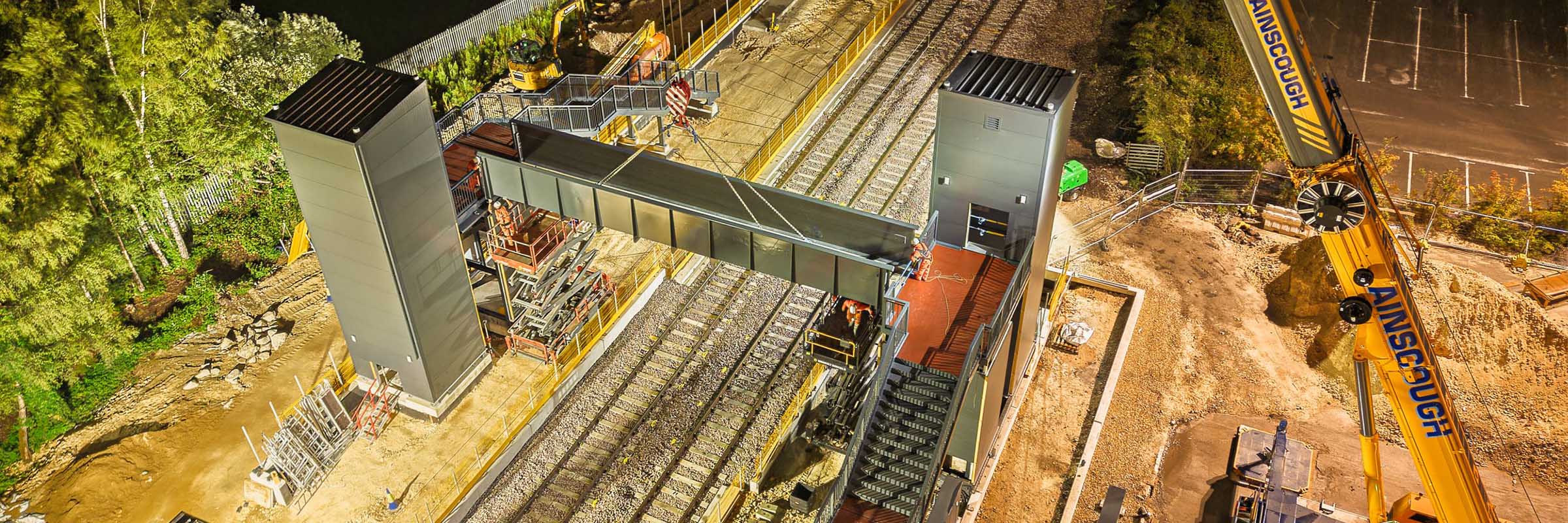Construction work at Magna station