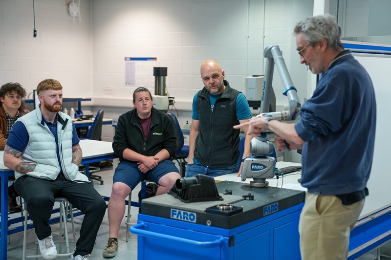 James Kerr, Alex WoodNoah Charlesworth with Sheffield Hallam lecturers