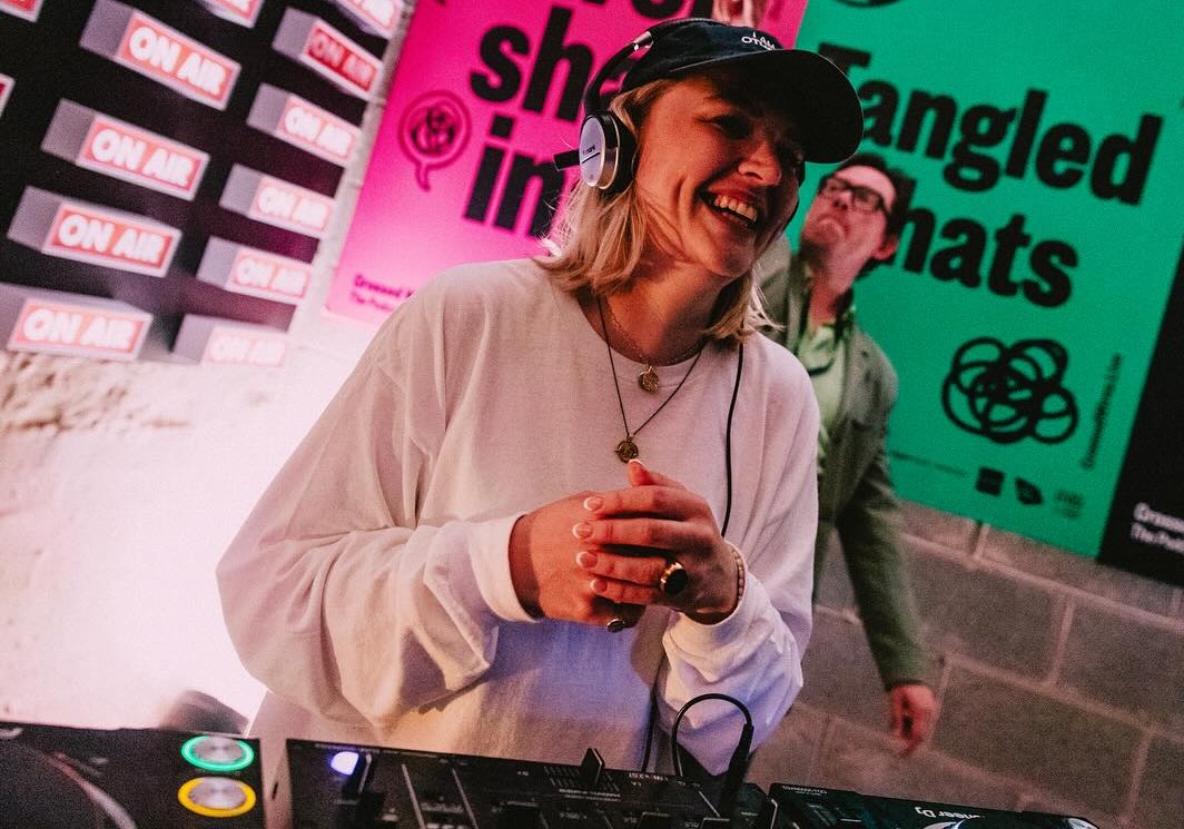 A female DJ