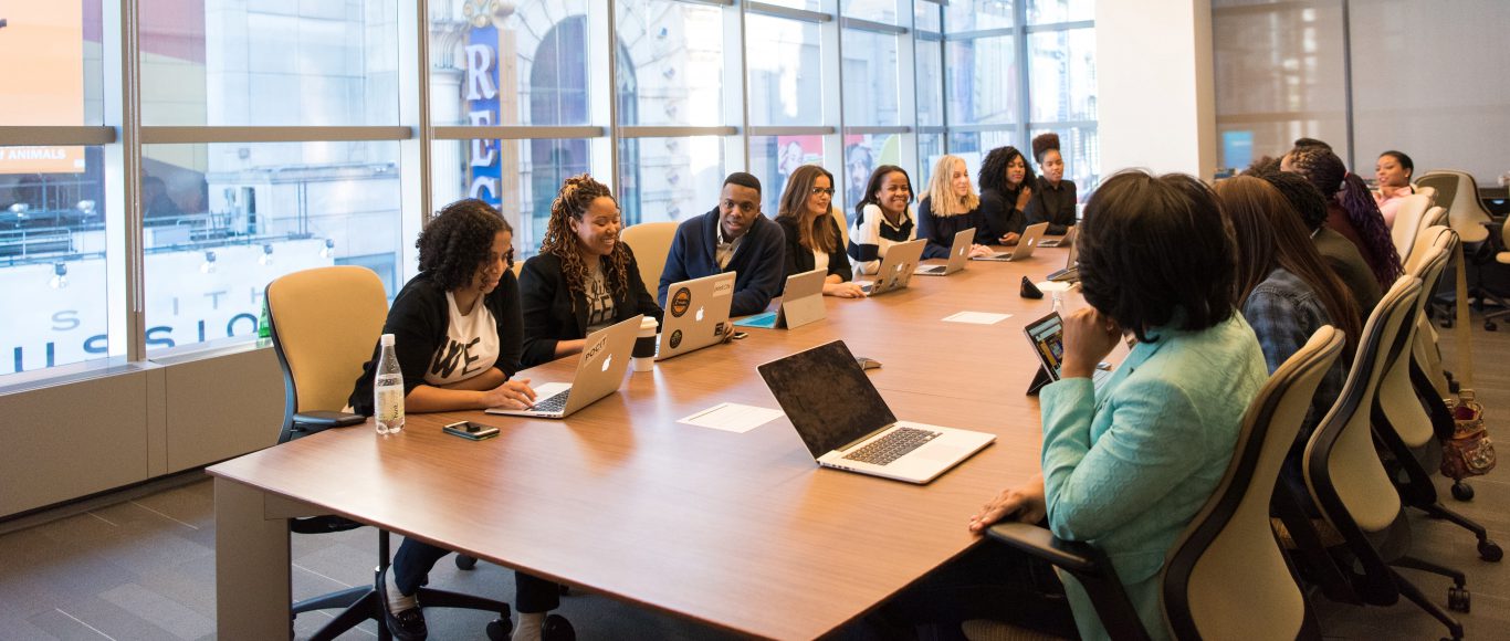 Young people in an educational seminar