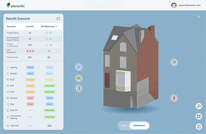 Screenshot of Planarific's visualisation tool