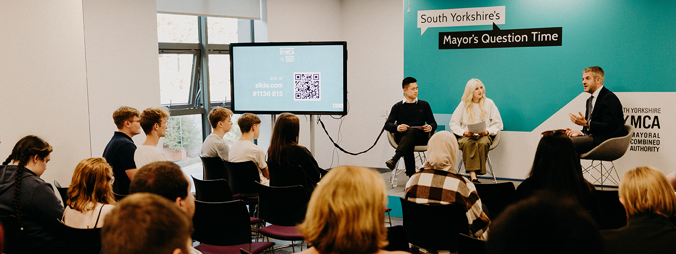 SOUTH YORKSHIRE MAYOR’S QUESTION TIME ENGAGES YOUNG PEOPLE INTERESTED IN CHANGING THE WORLD FOR THE BETTER