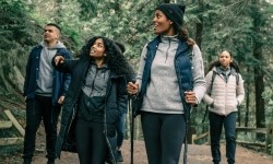 A group of persons hiking