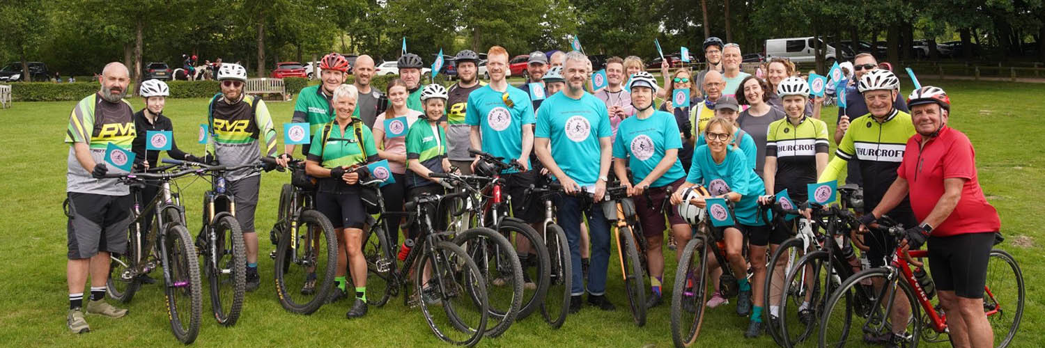 People gathered on bikes
