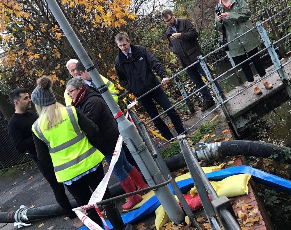 Dan Jarvis looking over bridge