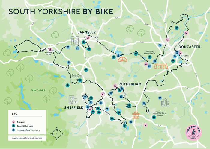 South Yorkshire by Bike Map